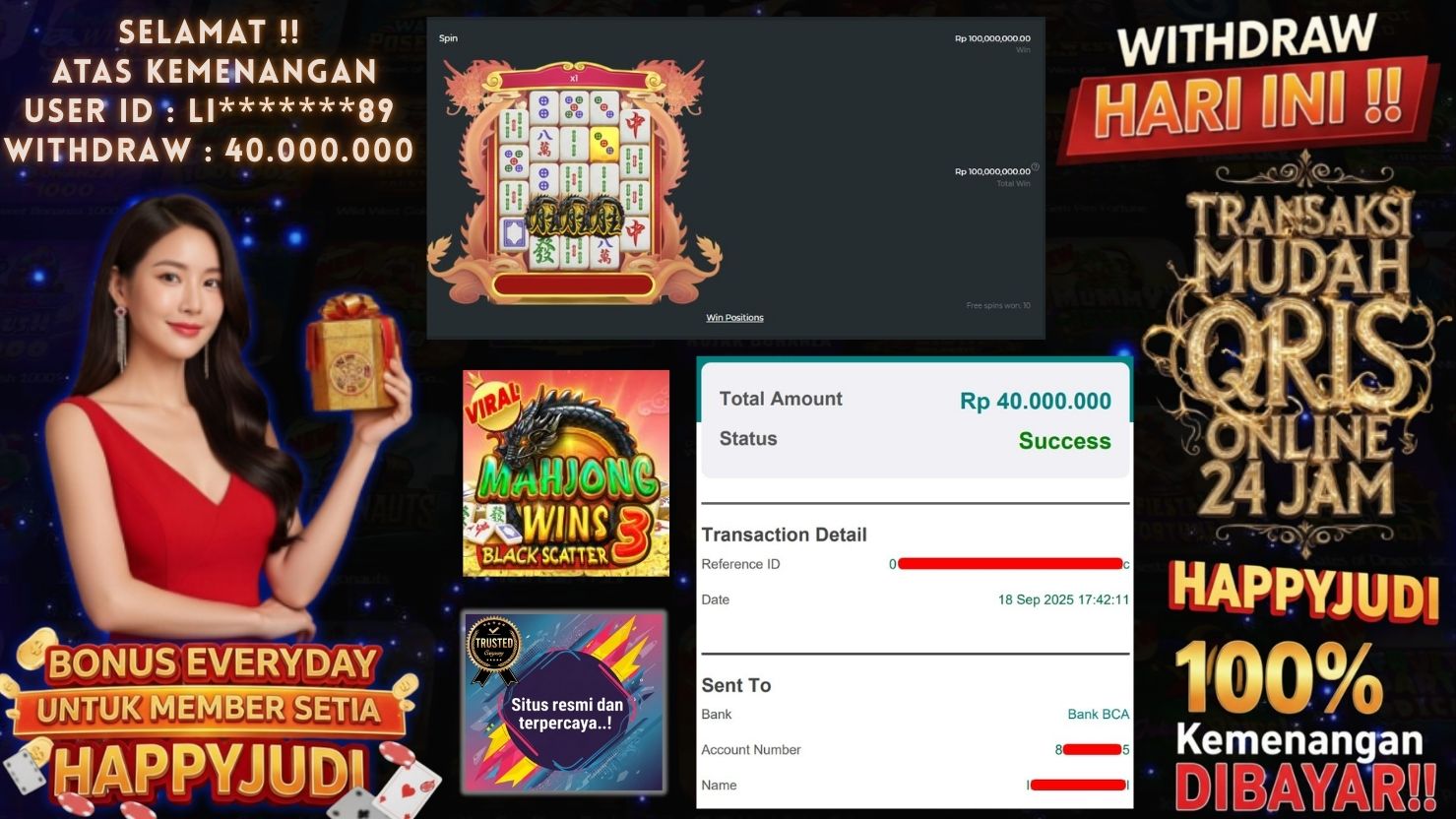 HAPPYJUDI JACKPOT SLOT MAHJONG WINS 3 BLACK SCATTER